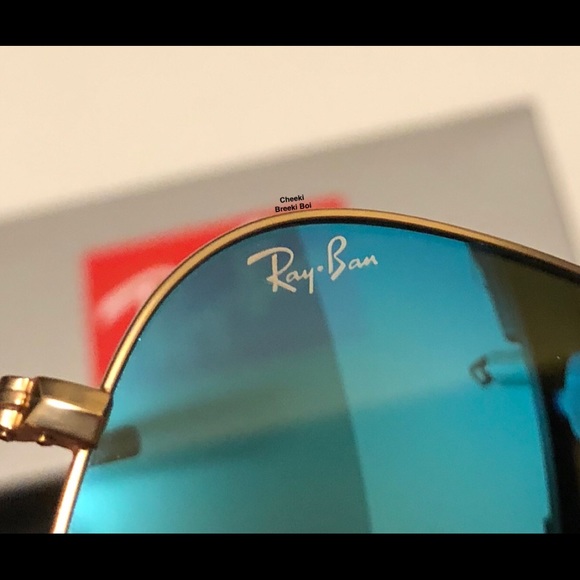 Rayban Aviator Sunglasses RB3025 Blue Flash Lens - Picture 2 of 5